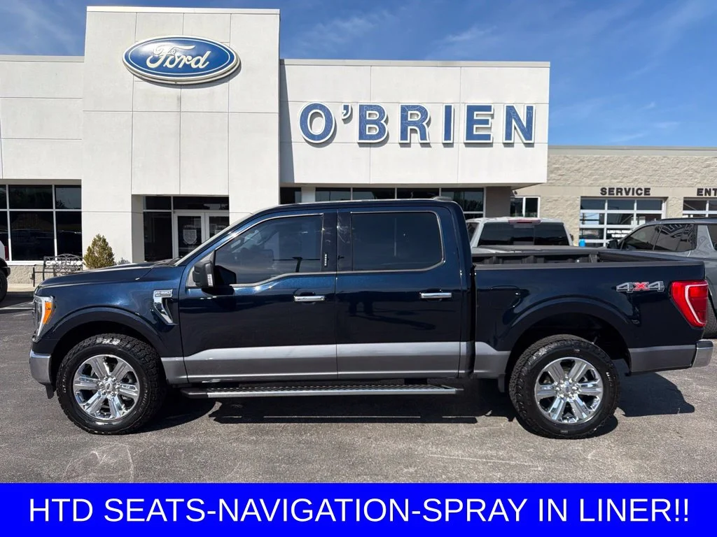 Used 2021 Antimatter Blue Metallic Ford XLT image 2