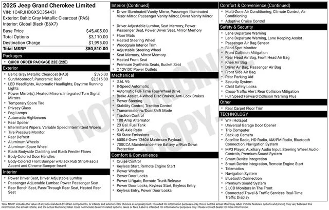 Used 2025 Gray Jeep Limited image 1