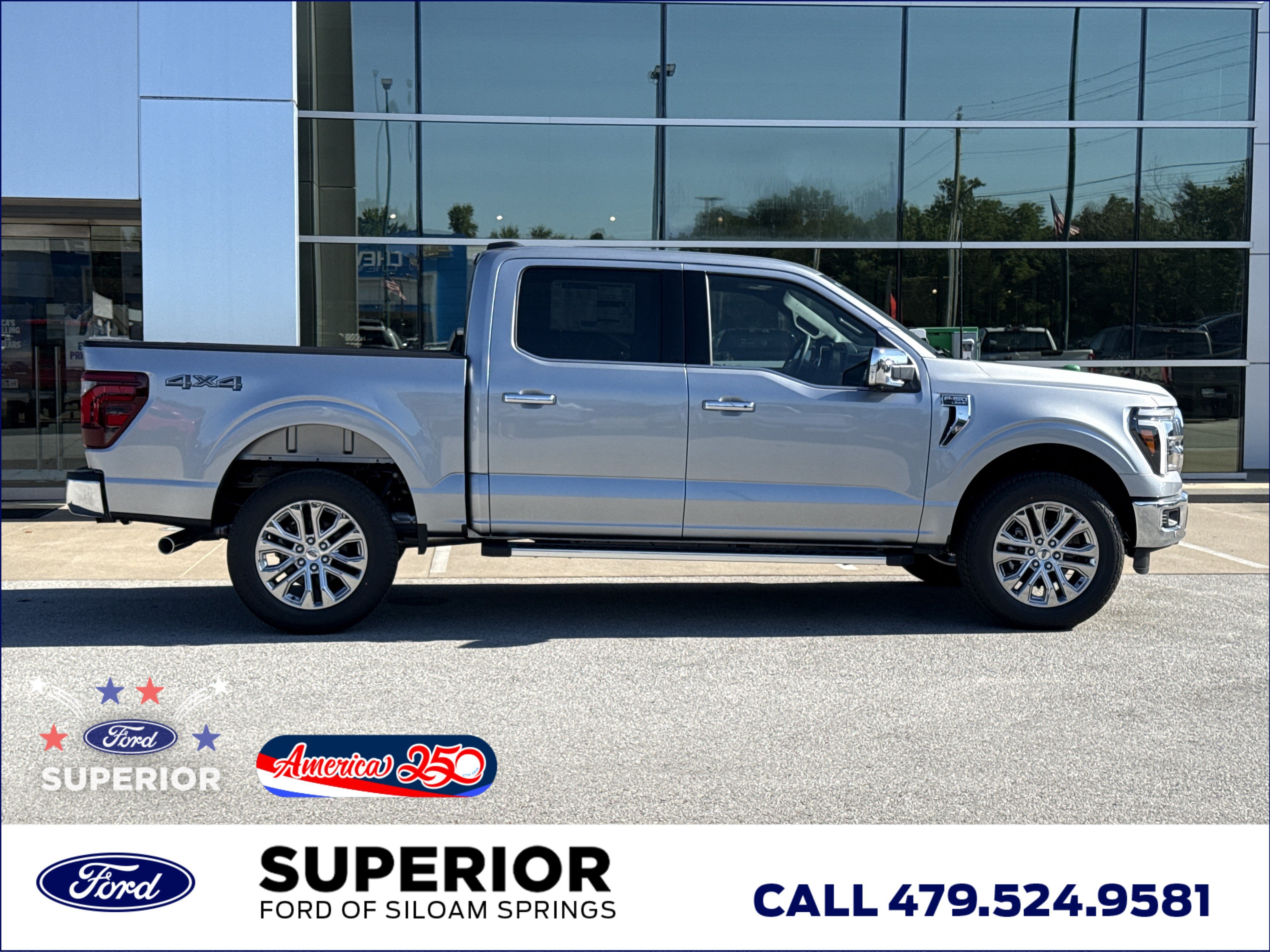 New 2026 Iconic Silver Metallic Ford Lariat 4WD image 2