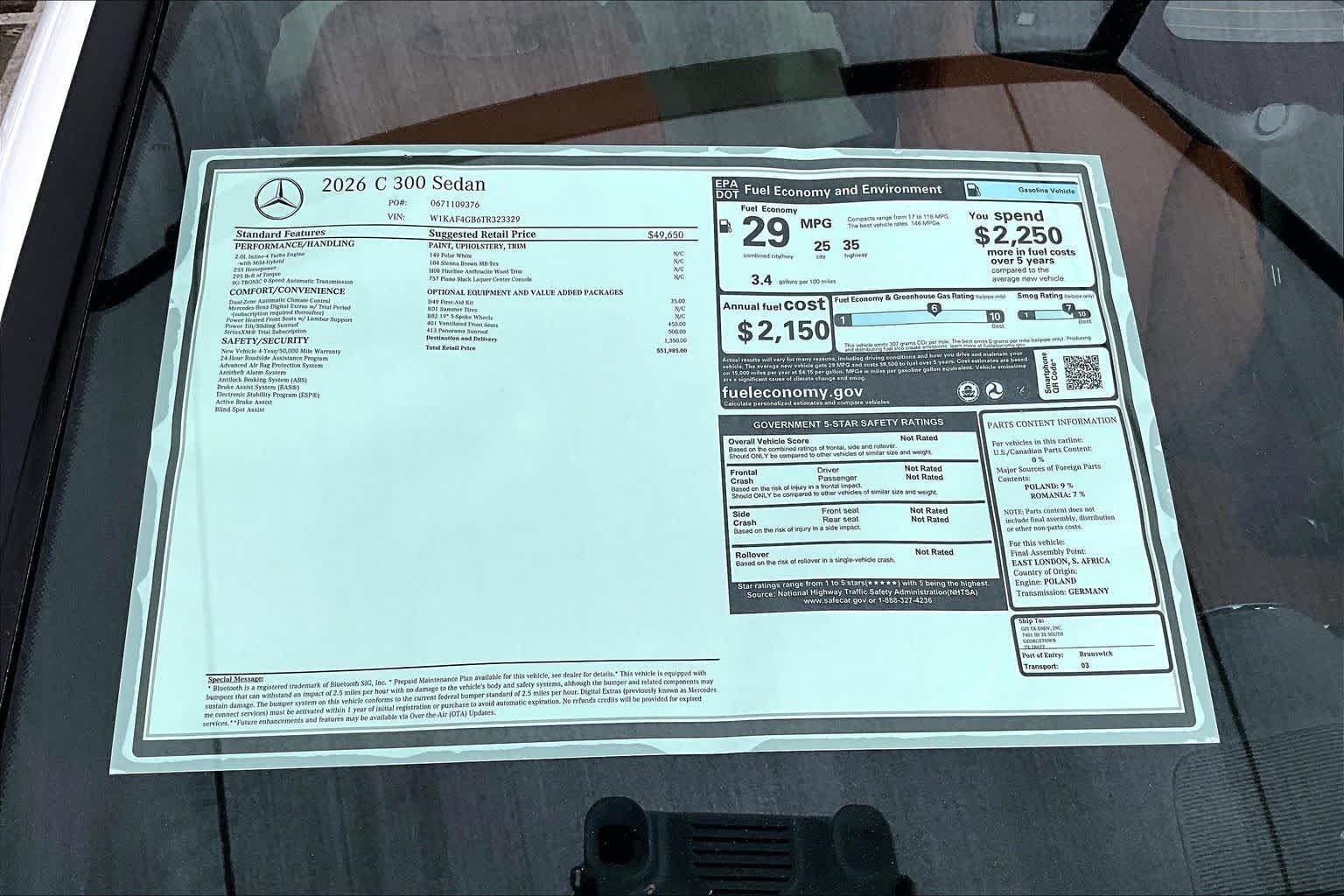 Used 2026 Polar White Mercedes-Benz C 300 image 22