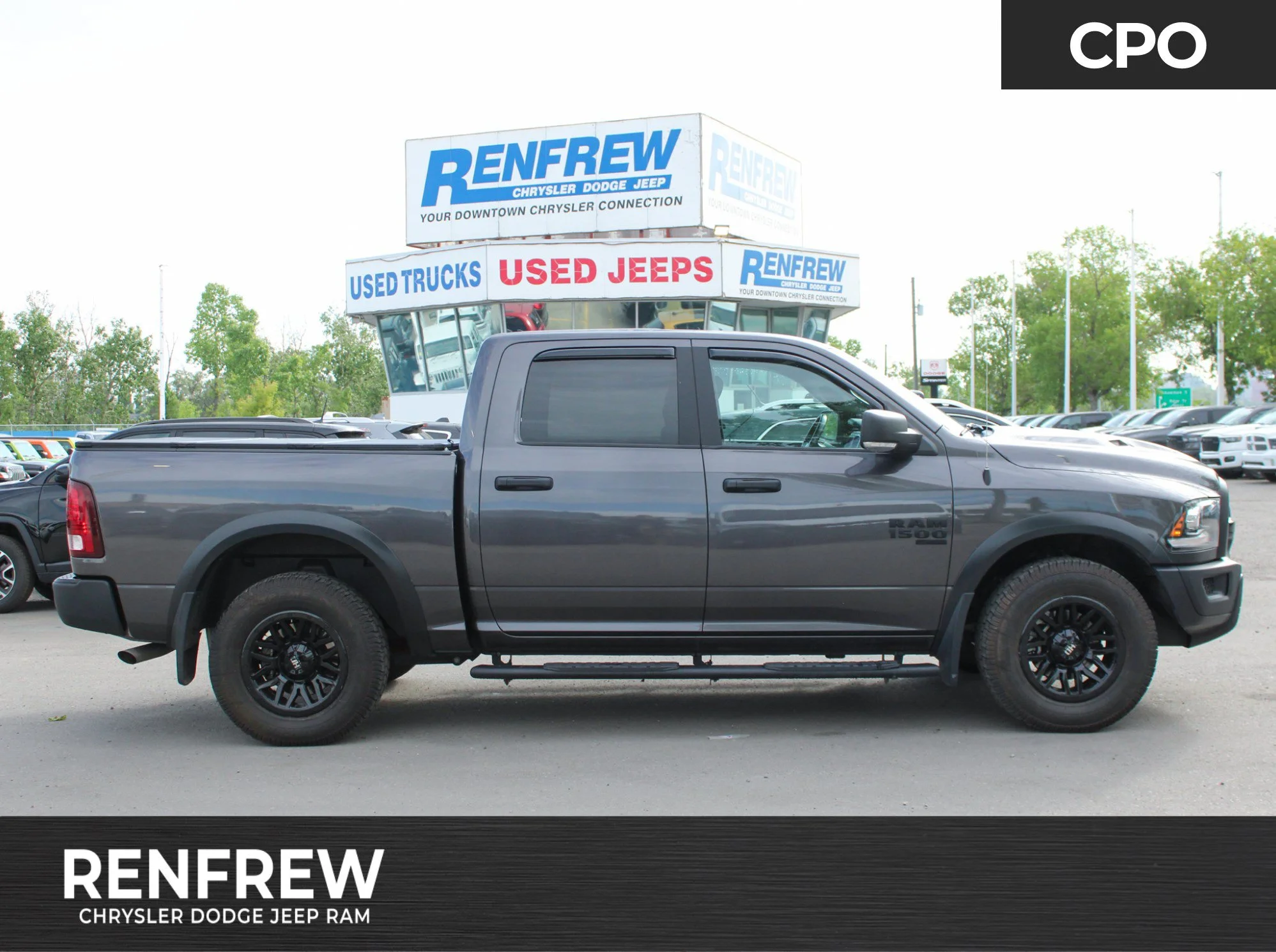 Certified Used 2023 Grey RAM Warlock * No Accidents | Heated Seats | Alpine | Tonneau Cover | Android Auto | Backup Camera image 1