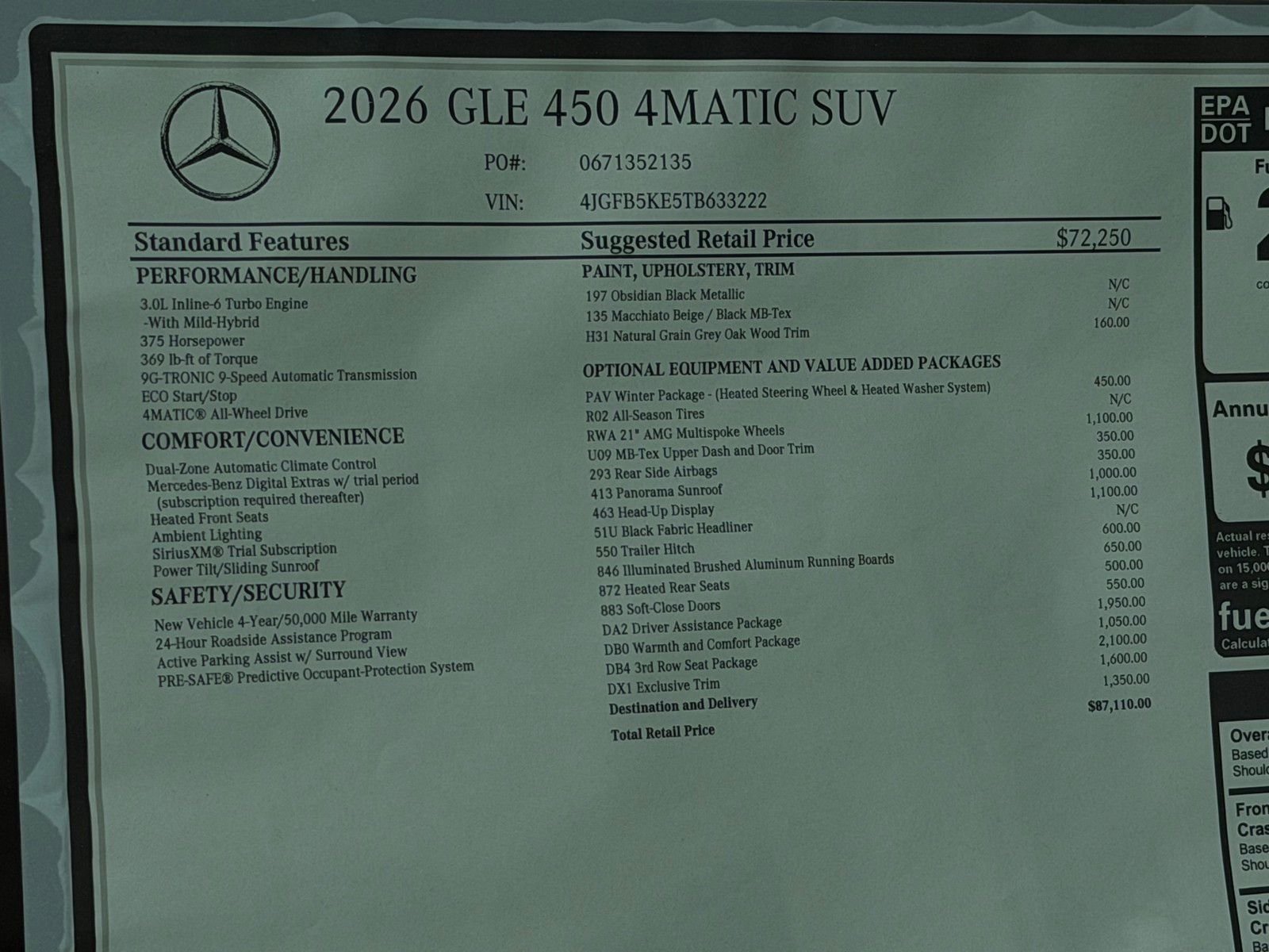 New 2026 Obsidian Black Metallic Mercedes-Benz GLE 450 image 24
