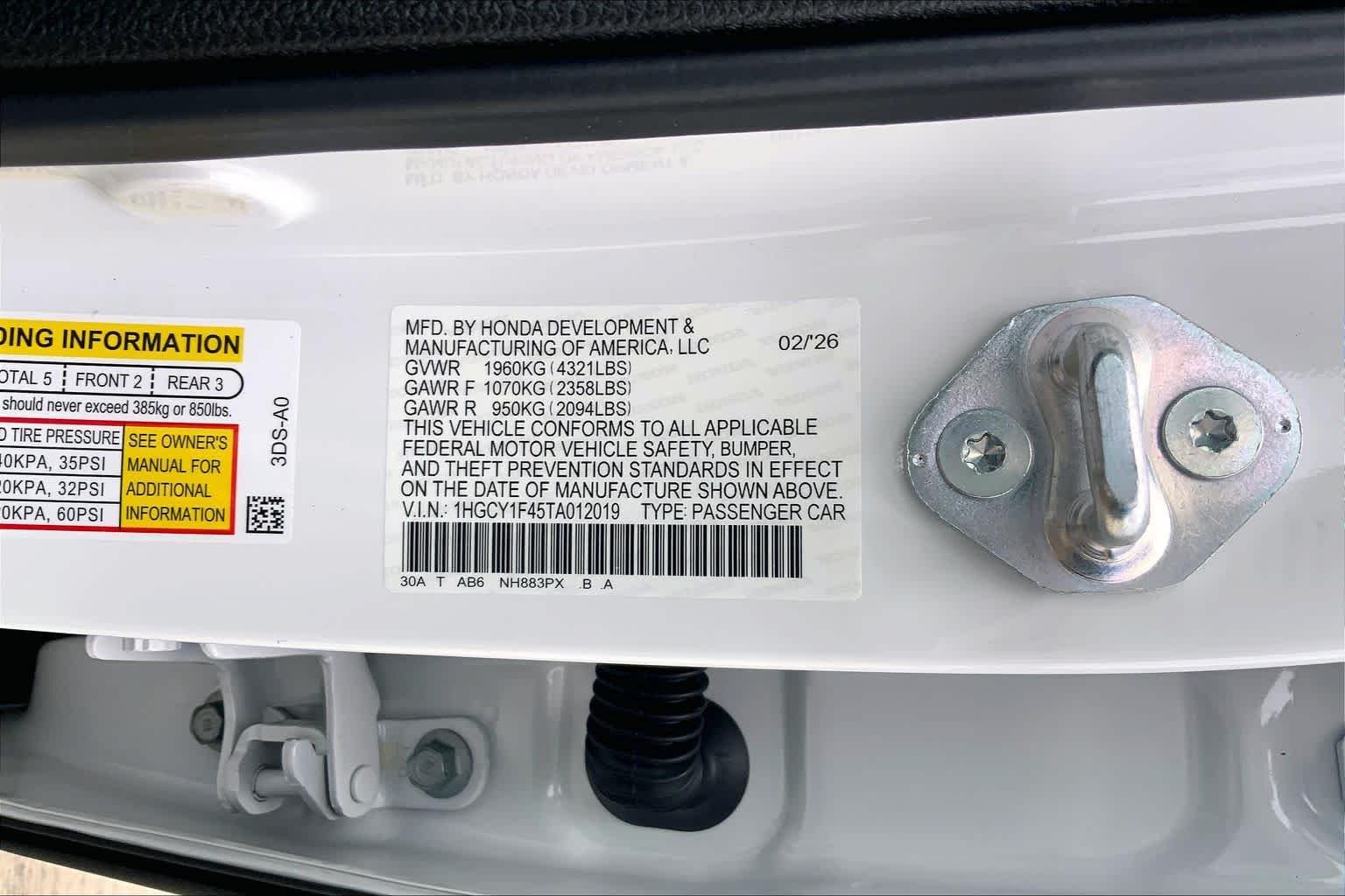 New 2026 Platinum White Pearl Honda SE image 21