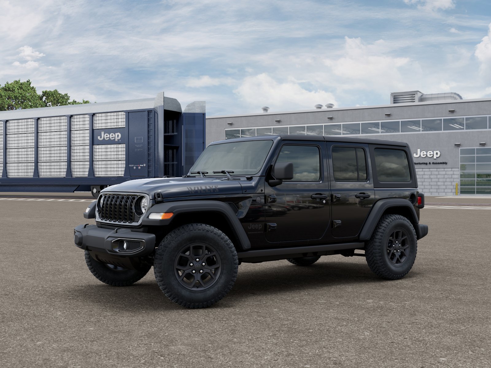 New 2026 Black Clear-Coat Exterior Paint Jeep Willys image 1