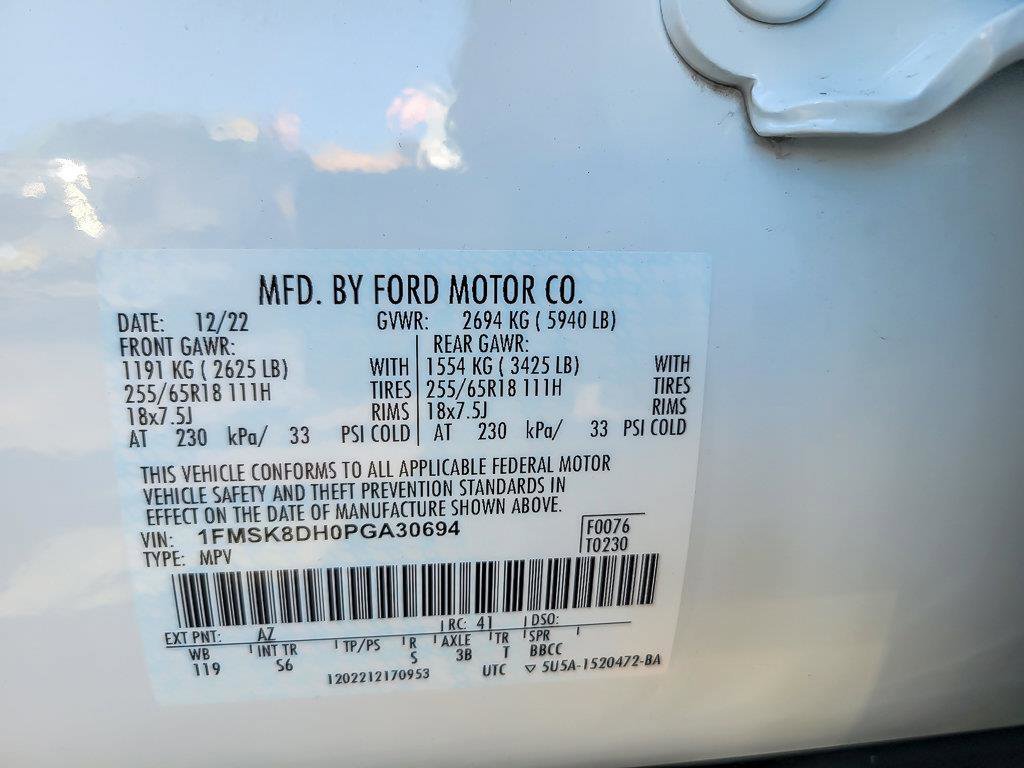 Used 2023 White Metallic Ford XLT image 33