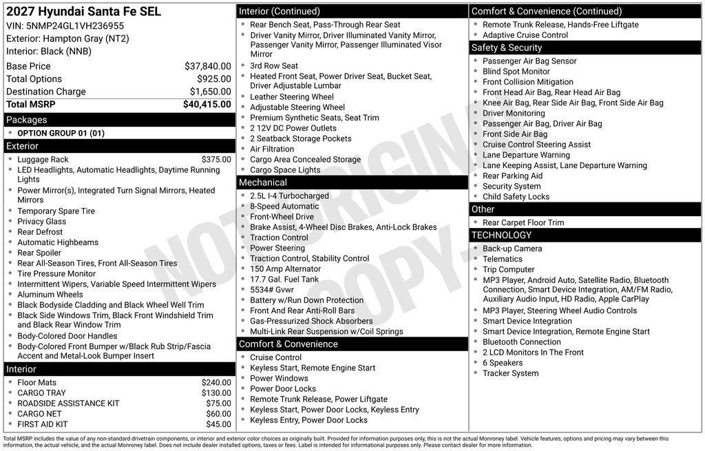 New 2027  Hyundai SEL FWD image 19