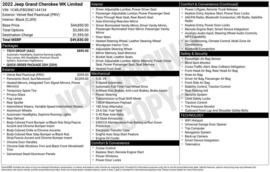 Used 2022 Red Jeep Limited image 54