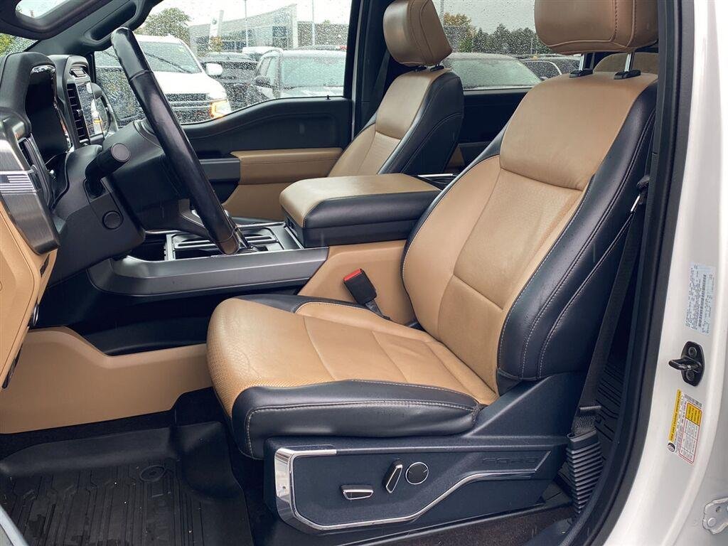 Used 2021 Star White Metallic Tri-Coat Ford LARIAT image 2