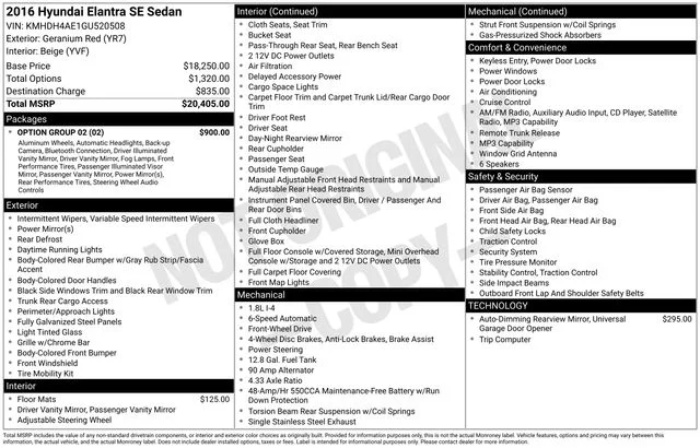 Used 2016 Red Hyundai SE image 11