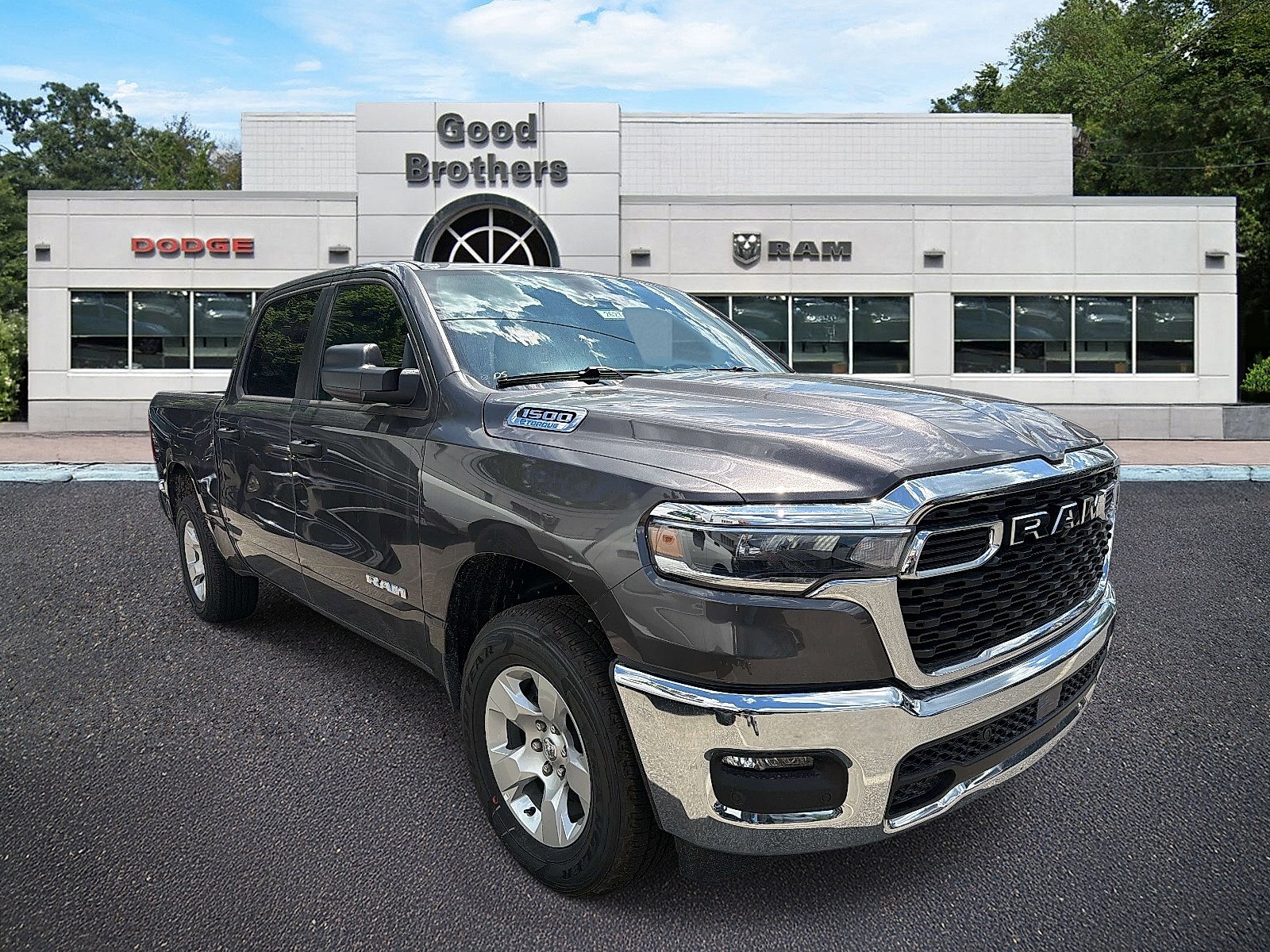New 2026 Granite Crystal Metallic Clear-Coat Exterior Paint RAM Big Horn Crew Cab 4x4 5