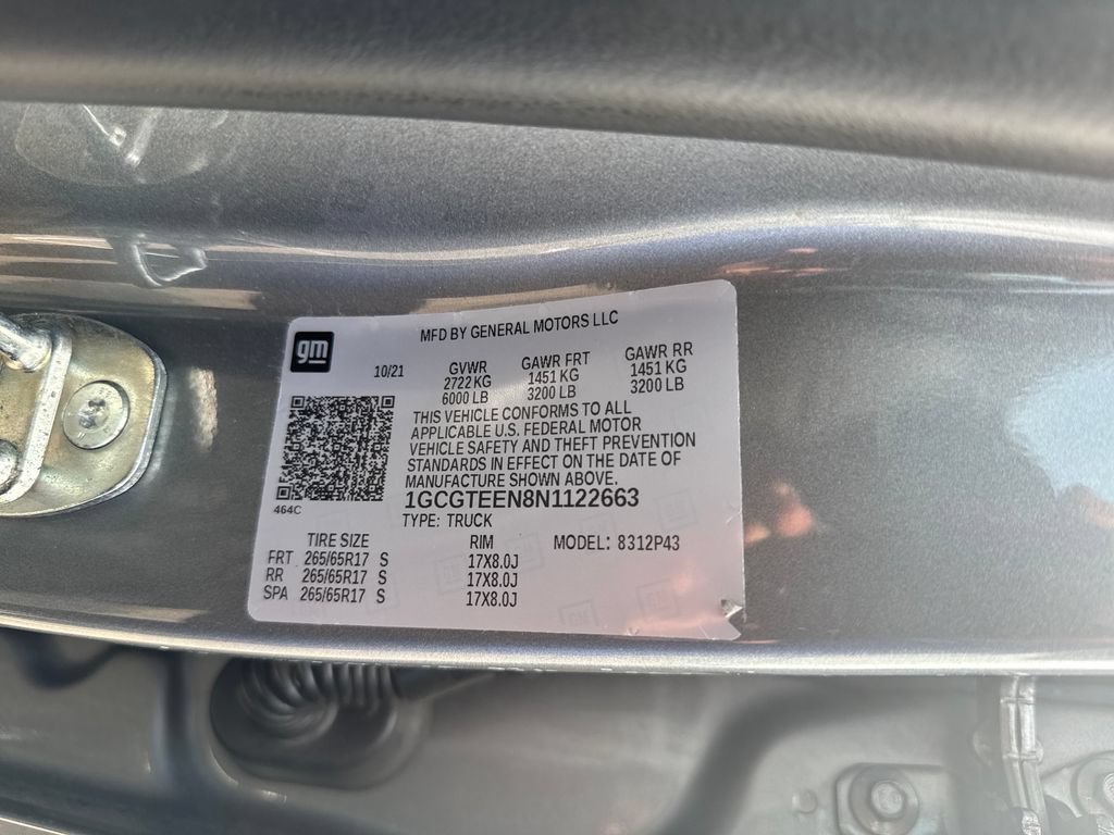 Certified Used 2022 SATIN STEEL METALLIC Chevrolet 4WD ZR2 image 27