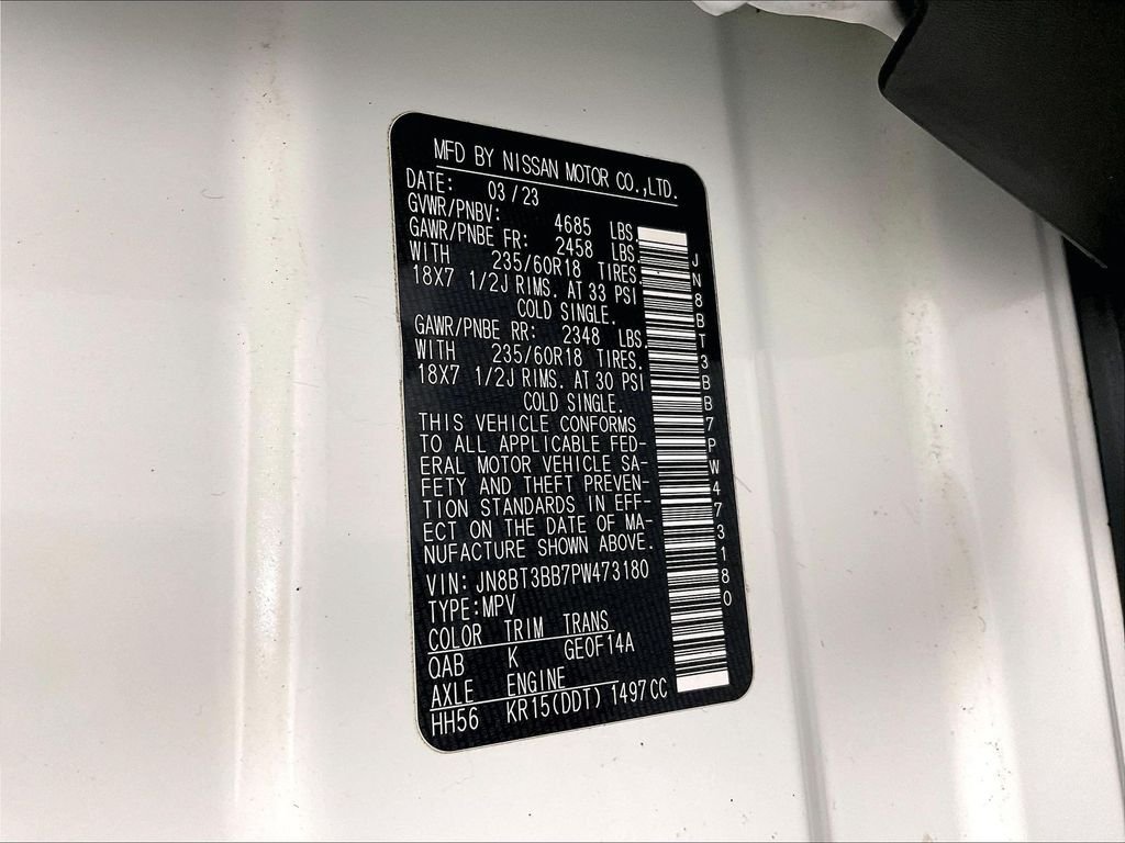 Used 2023 White Nissan SV image 36