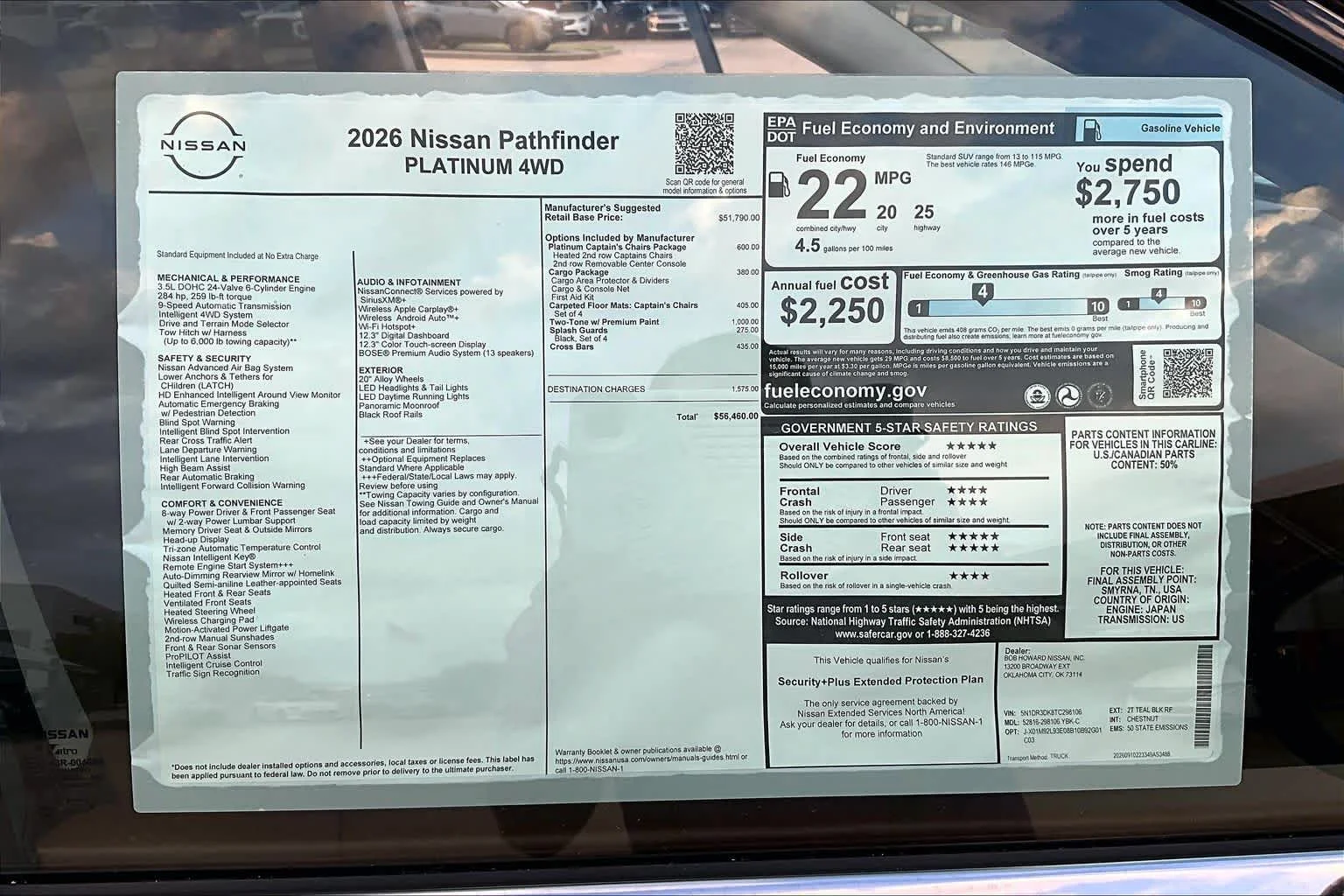 New 2026 Baltic Teal Pearl / Super Black Two-tone Nissan Platinum image 18