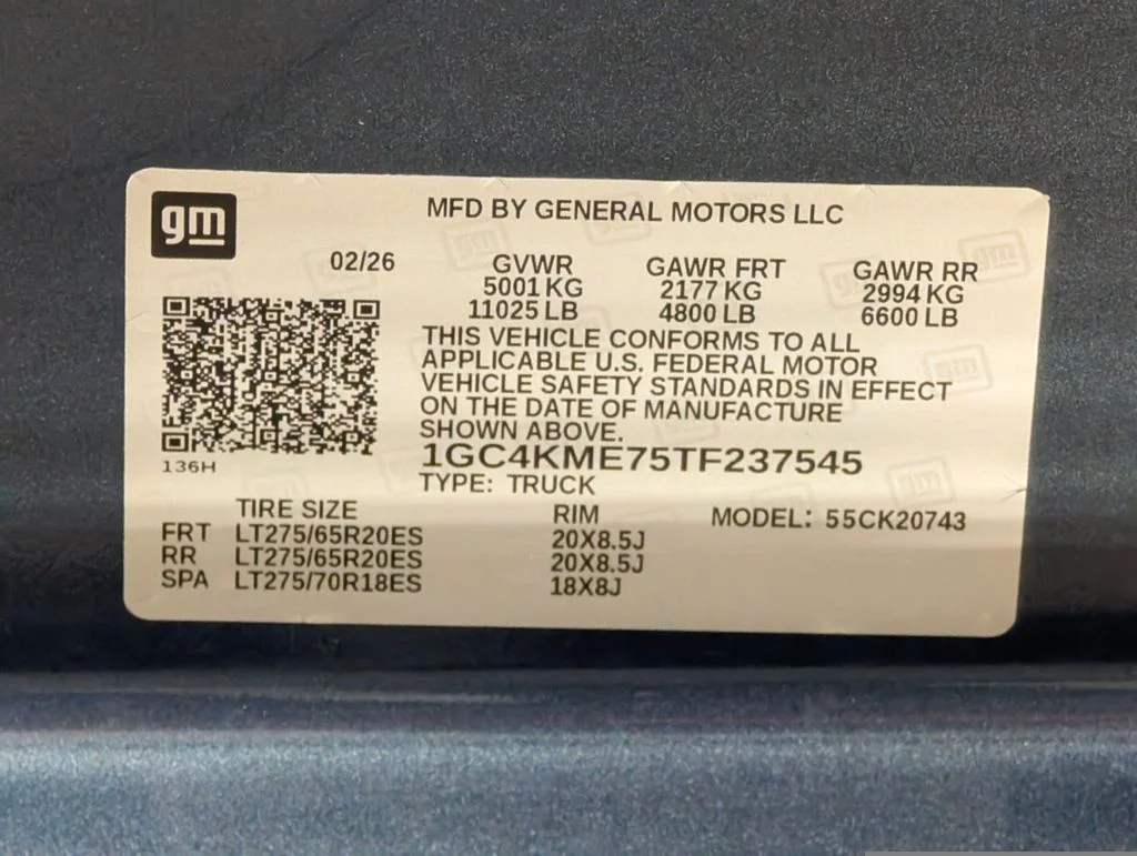 Certified Used 2026 Lakeshore Blue Metallic Chevrolet Custom image 30