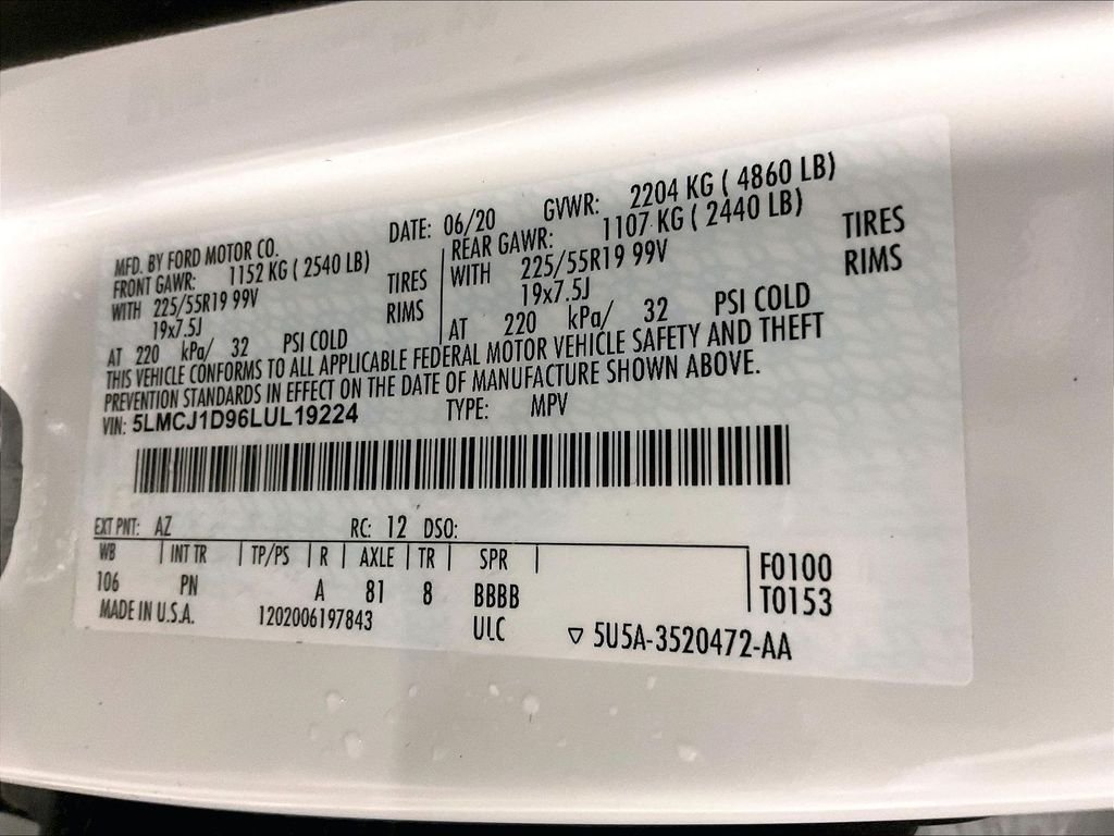 Used 2020 White Lincoln Standard image 36