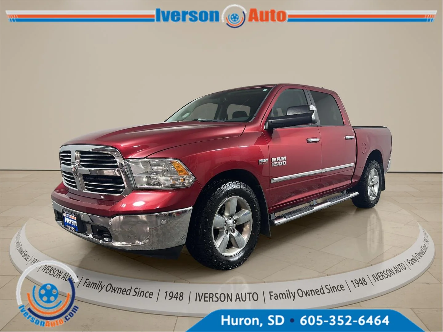 Used 2014 Deep Cherry Red Crystal Pearlcoat Ram Big Horn image 4