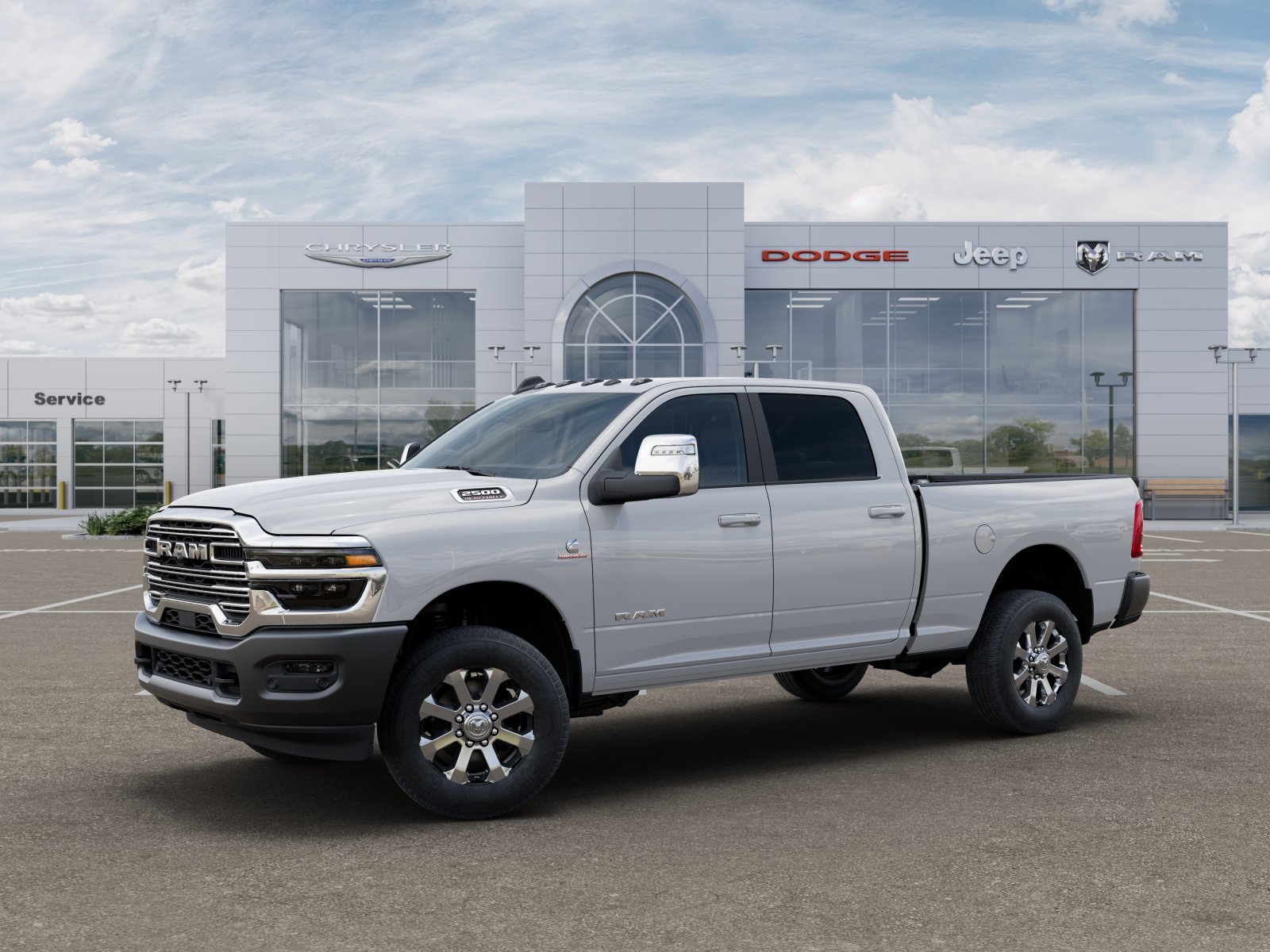 New 2025 Bright White Clear-Coat Exterior Paint RAM Laramie image 32