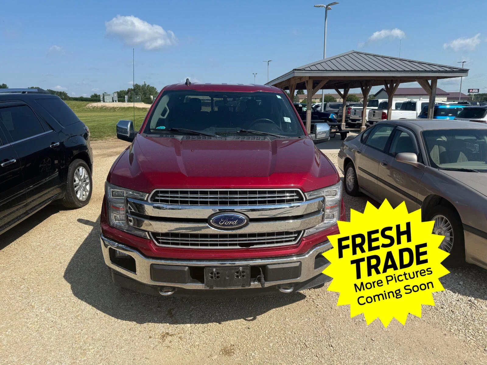 Used 2019 Ruby Red Metallic Tinted Clearcoat Ford LARIAT image 2