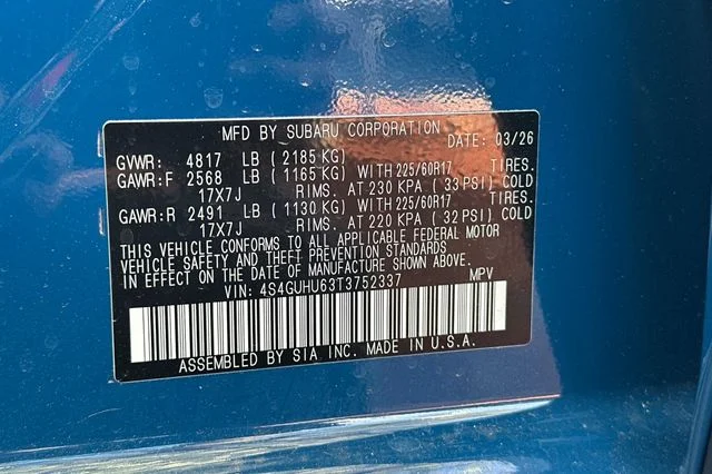 New 2026 GEYSER BLUE Subaru Wilderness image 22