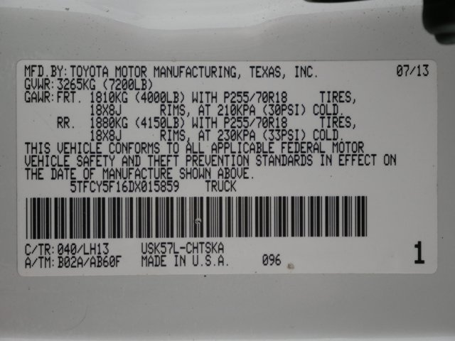 Used 2013 Super White Toyota Double Cab w/ Work Truck & Convenience Pkg image 31