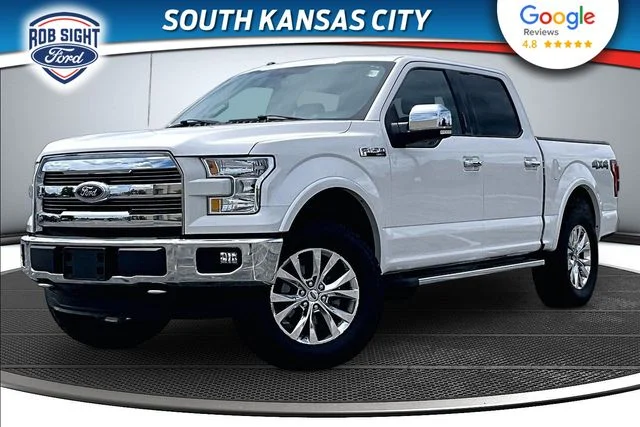 Used 2015 White Platinum Tri-Coat Metallic Ford Lariat image 1