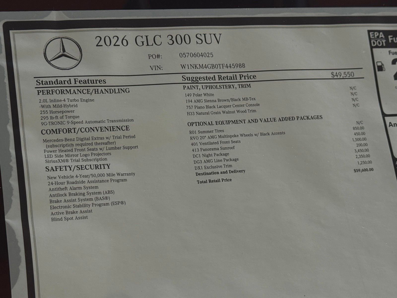 New 2026 Polar White Mercedes-Benz GLC 300 image 24