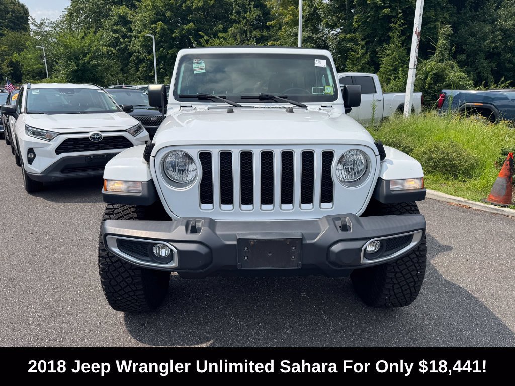 Used 2018 Jeep All-New Wrangler Unlimited Sahara with VIN 1C4HJXEG9JW247949 for sale in Bohemia, NY