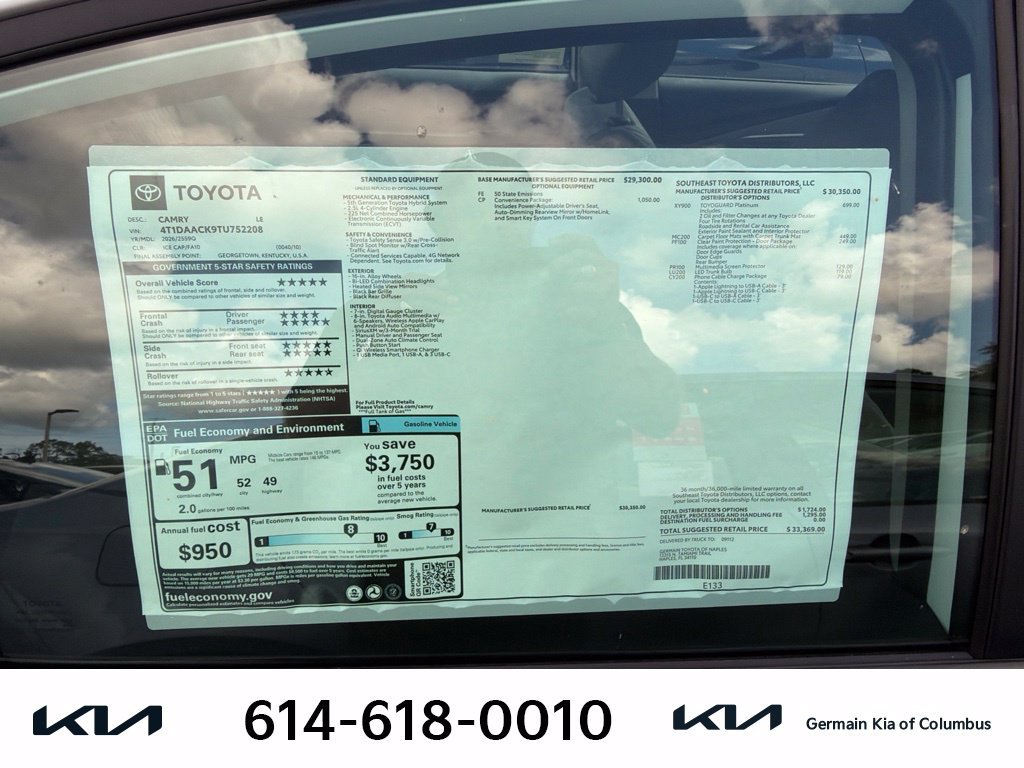 Used 2026 White Toyota LE image 14