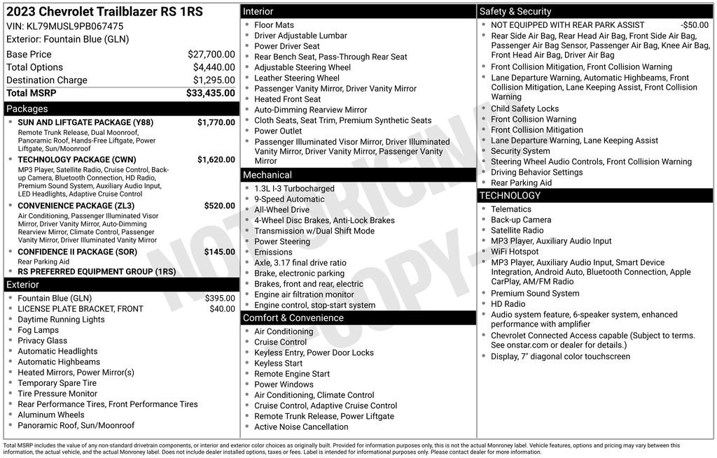 Used 2023 Blue Chevrolet RS image 20