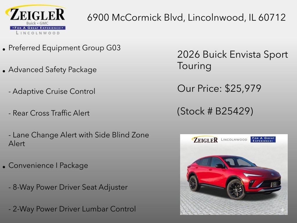 New 2026 Brilliant Red Buick Sport Touring image 6