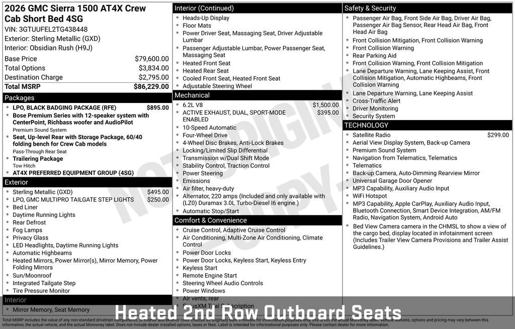New 2026 GMC Sierra 1500 AT4X, photo 63