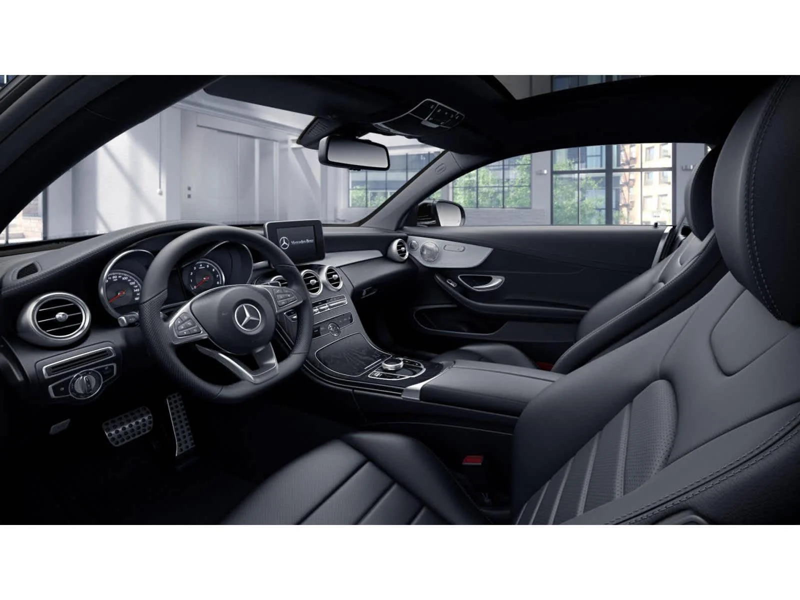 Used 2017 Obsidian Black Metallic Mercedes-Benz C 300 image 3