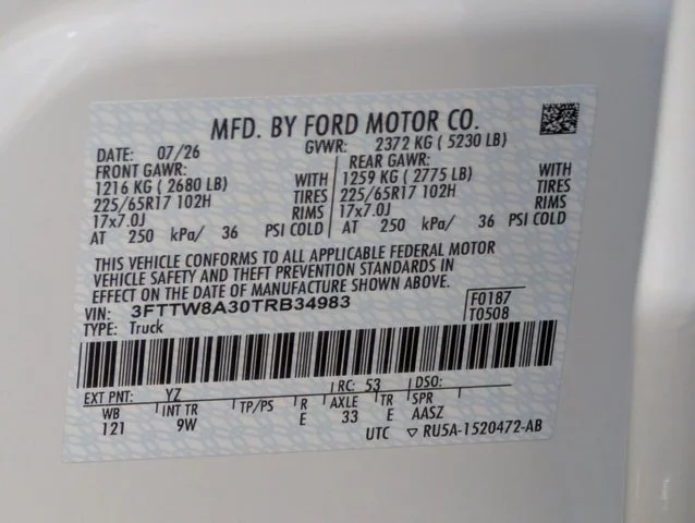 New 2026 Oxford White Ford XL image 47