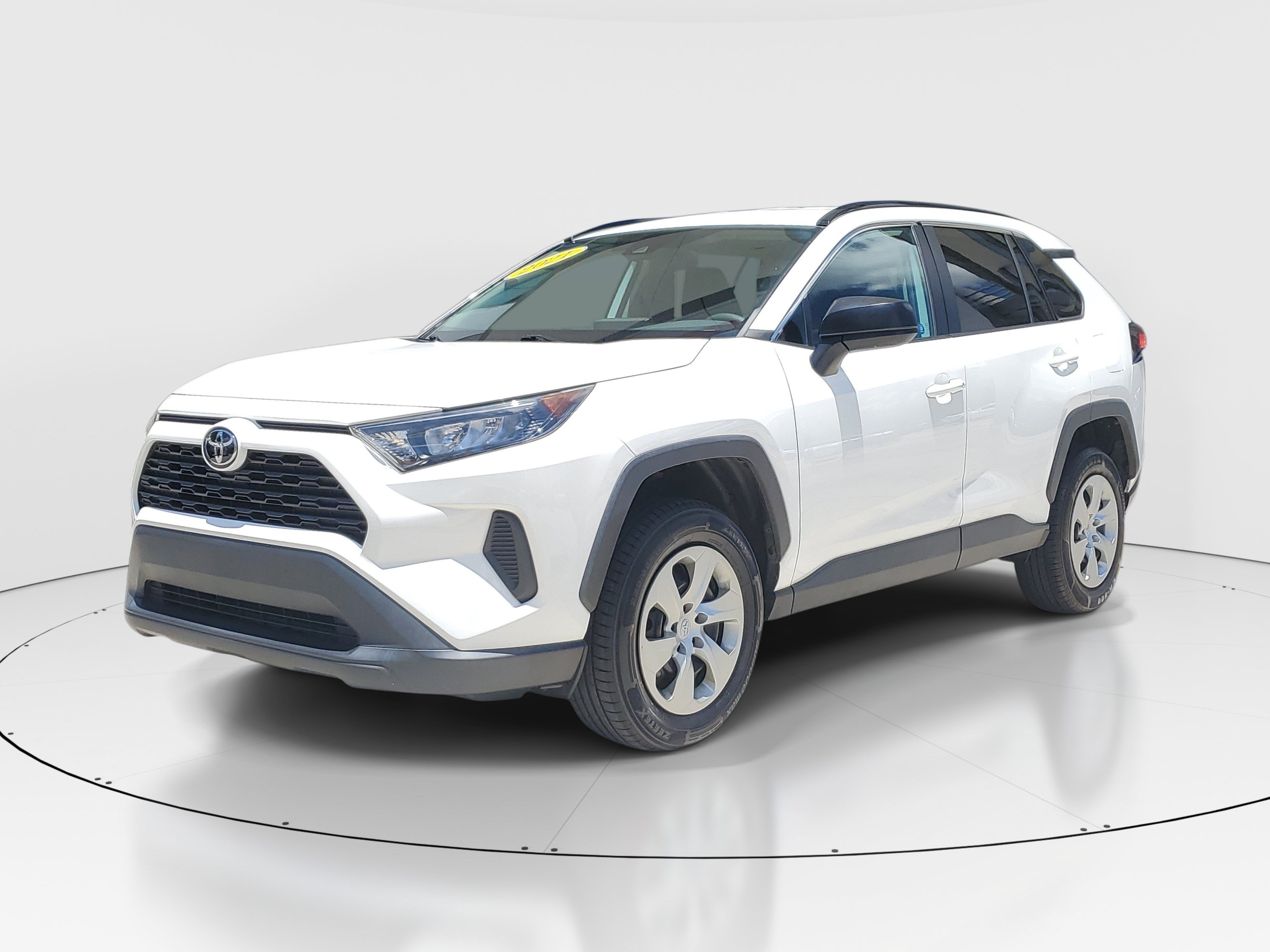 Used 2021 Super White Toyota LE image 3