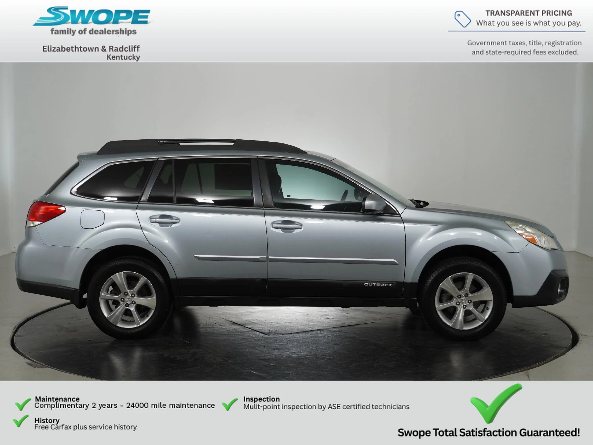 Used 2014 Subaru Outback 2.5i Limited with VIN 4S4BRCLC2E3288885 for sale in Elizabethtown, KY
