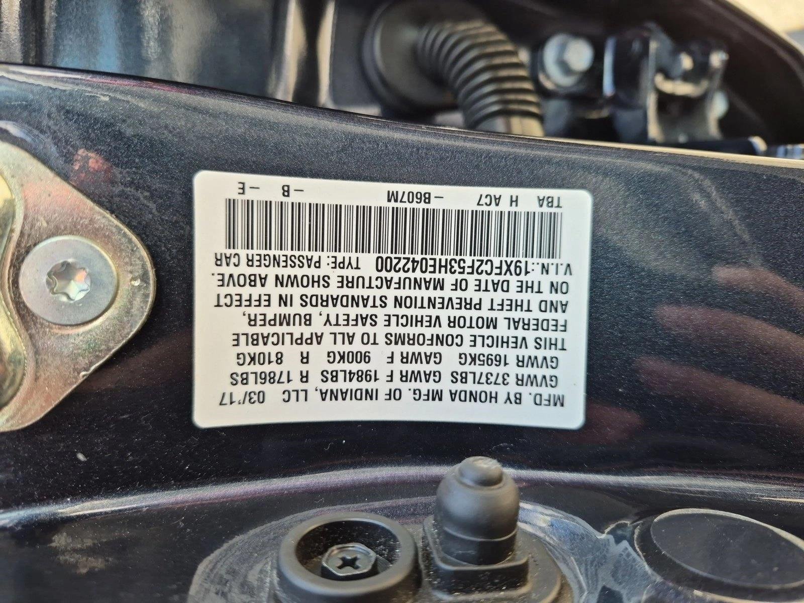 Used 2017 Cosmic Blue Metallic Honda LX image 23