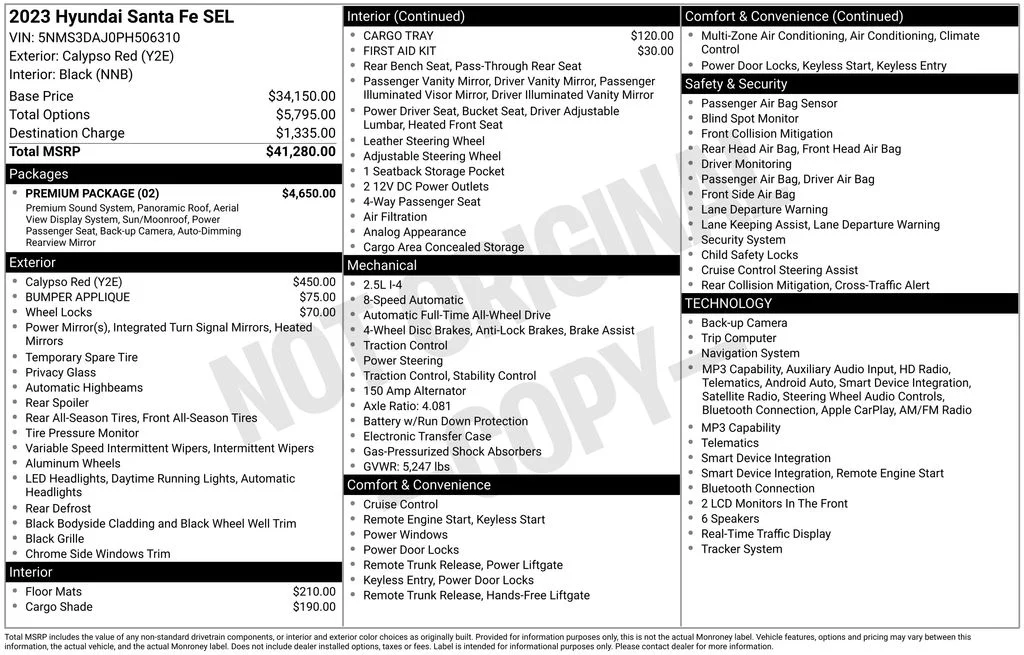 Used 2023 Red Hyundai SEL image 6