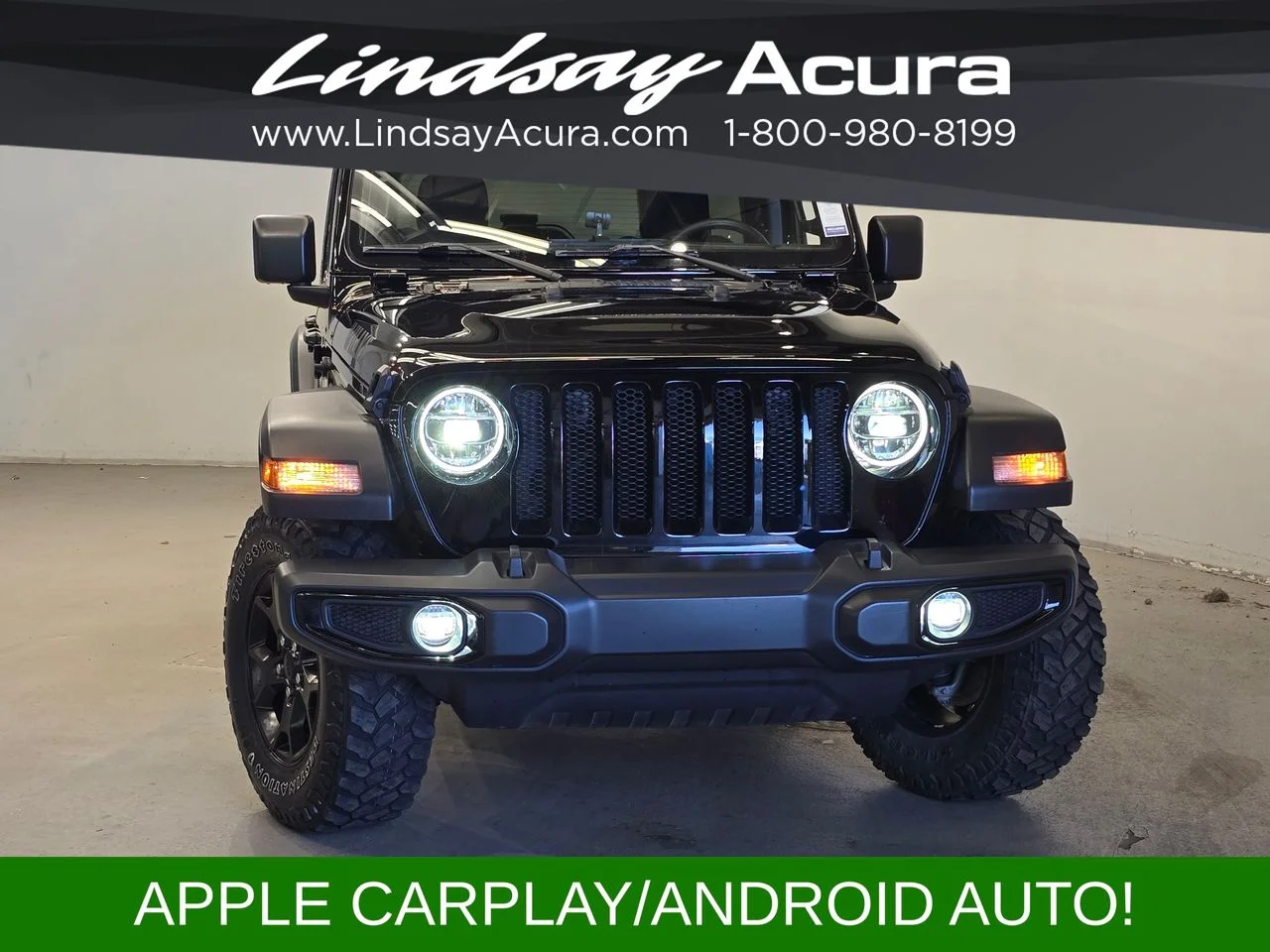 Used 2022 Black Clearcoat Jeep Unlimited Willys image 2