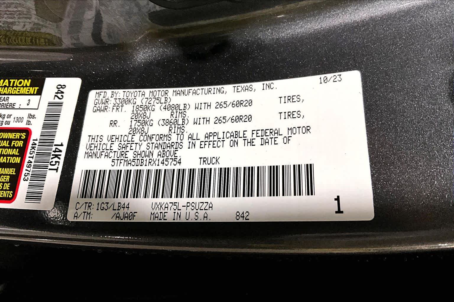 Used 2024 Magnetic Gray Metallic Toyota 1794 Edition image 34
