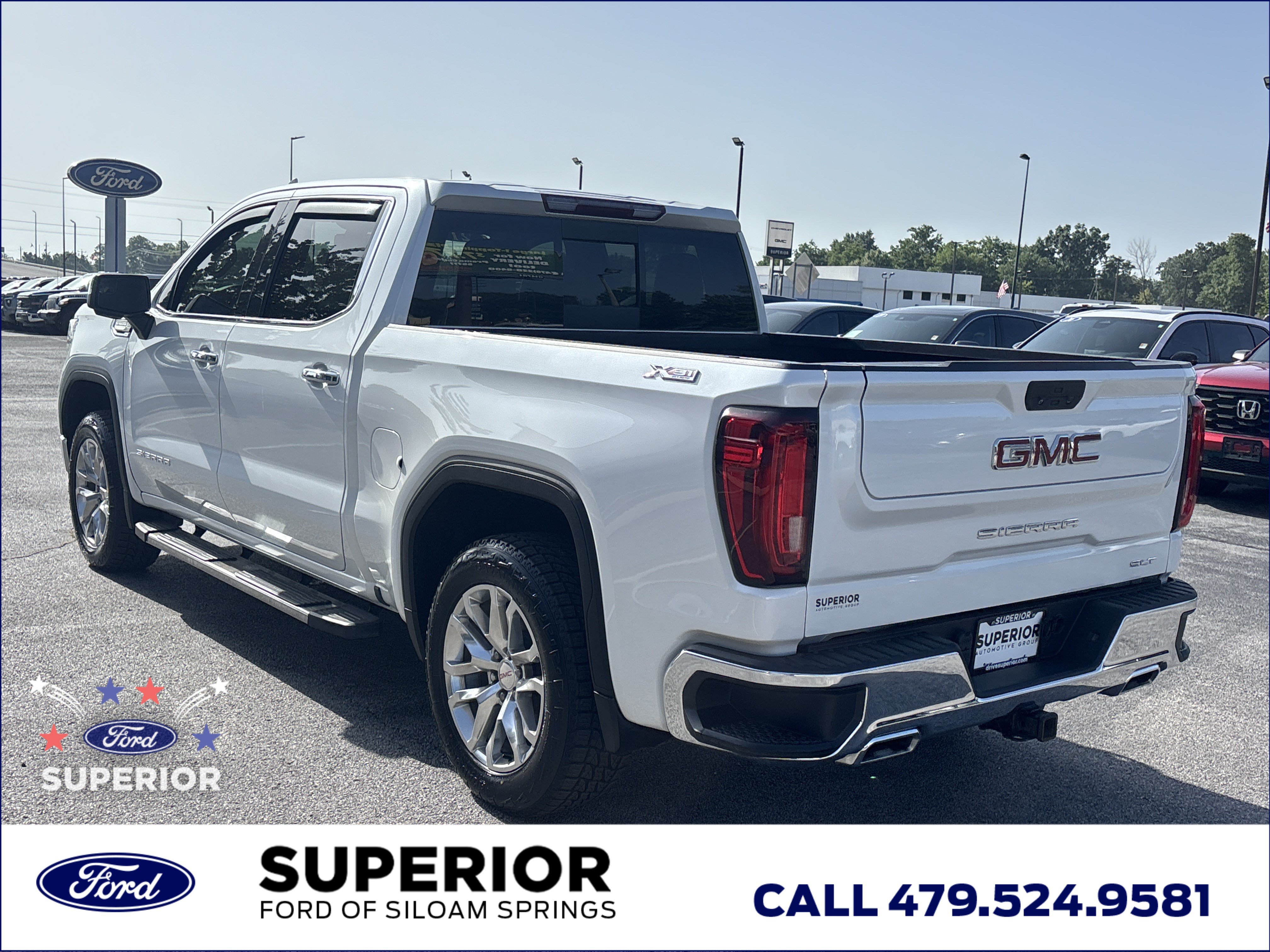 Used 2021 White Frost Tricoat GMC SLT 4WD image 8