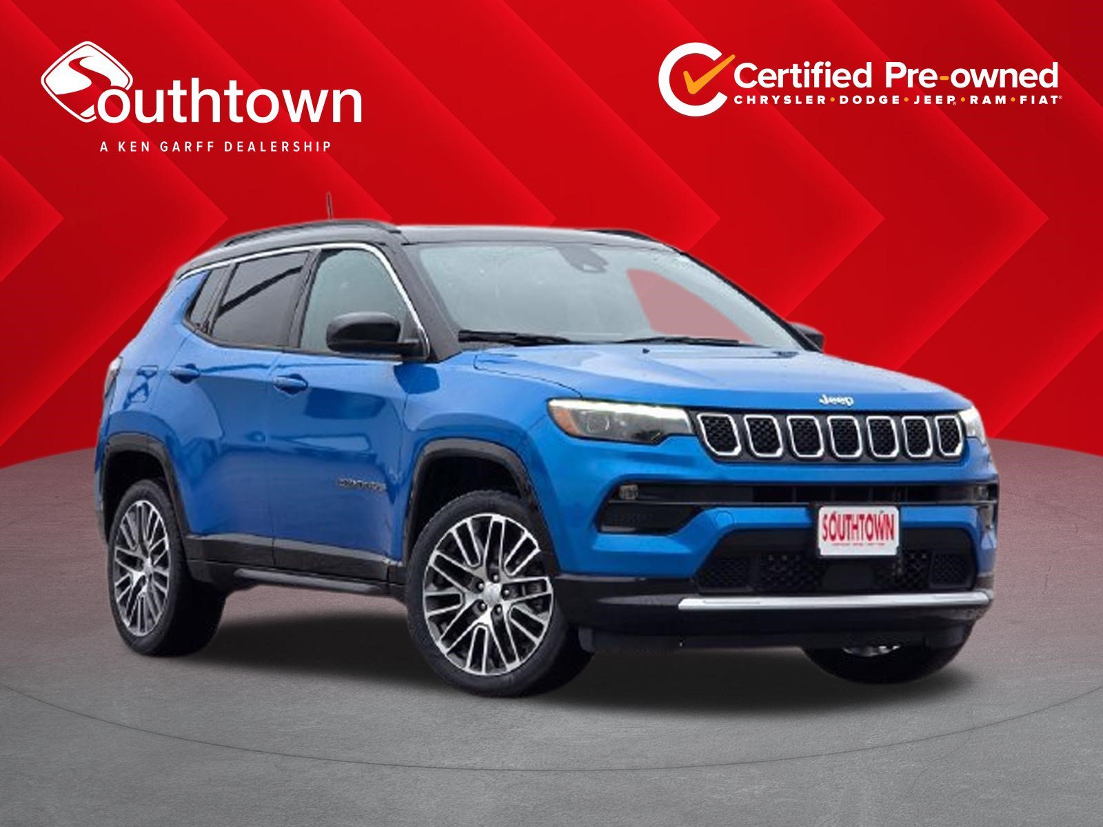 Certified Used 2023 Laser Blue Pearlcoat Jeep Limited image 1