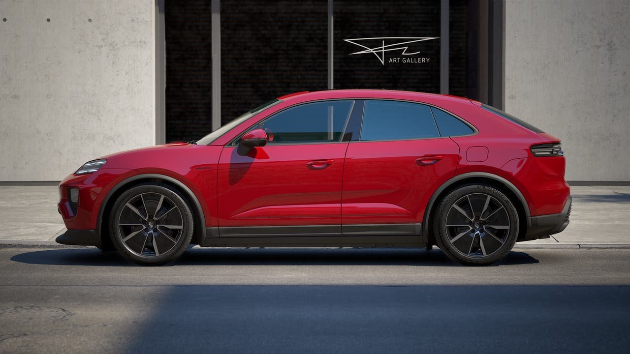 New 2027 Carmine Red Porsche Electric image 2