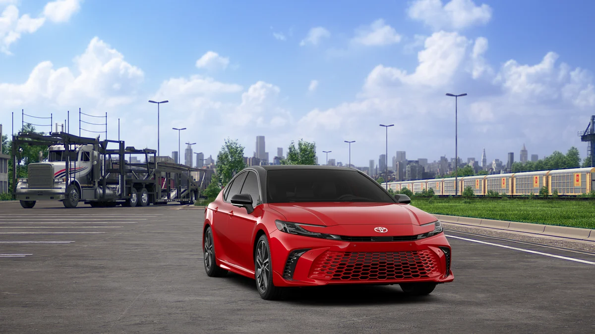 New 2026 Supersonic Red with Midnight Black Metallic roof Toyota XSE image 16