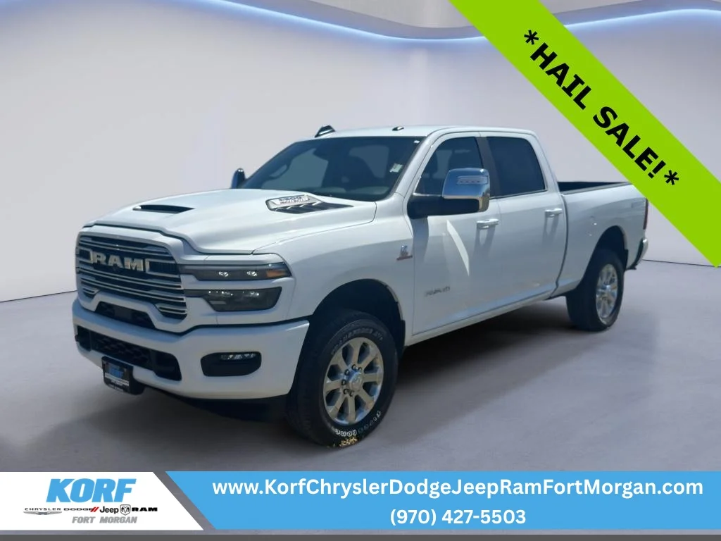 New 2026 Bright White Clear-Coat Exterior Paint RAM Laramie image 1