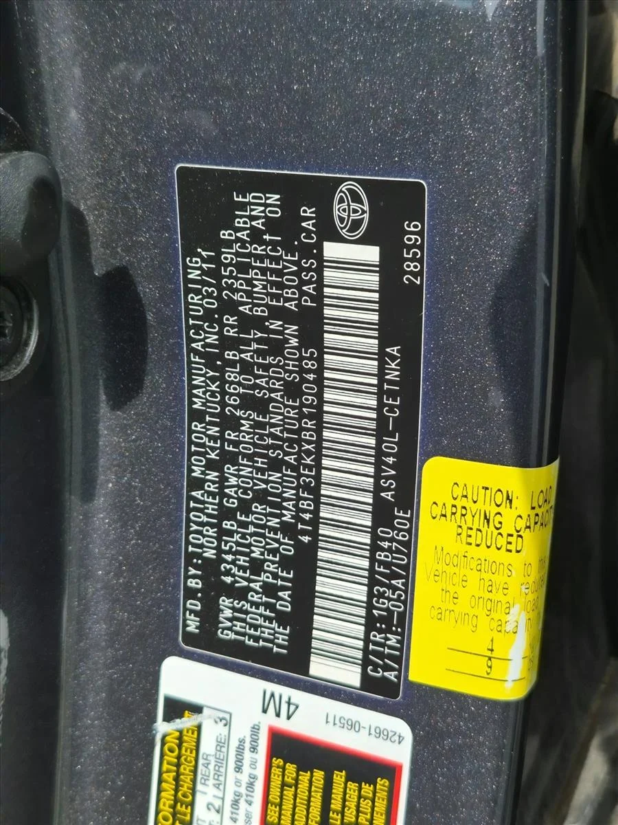 Used 2011 Magnetic Gray Metallic Toyota LE image 15