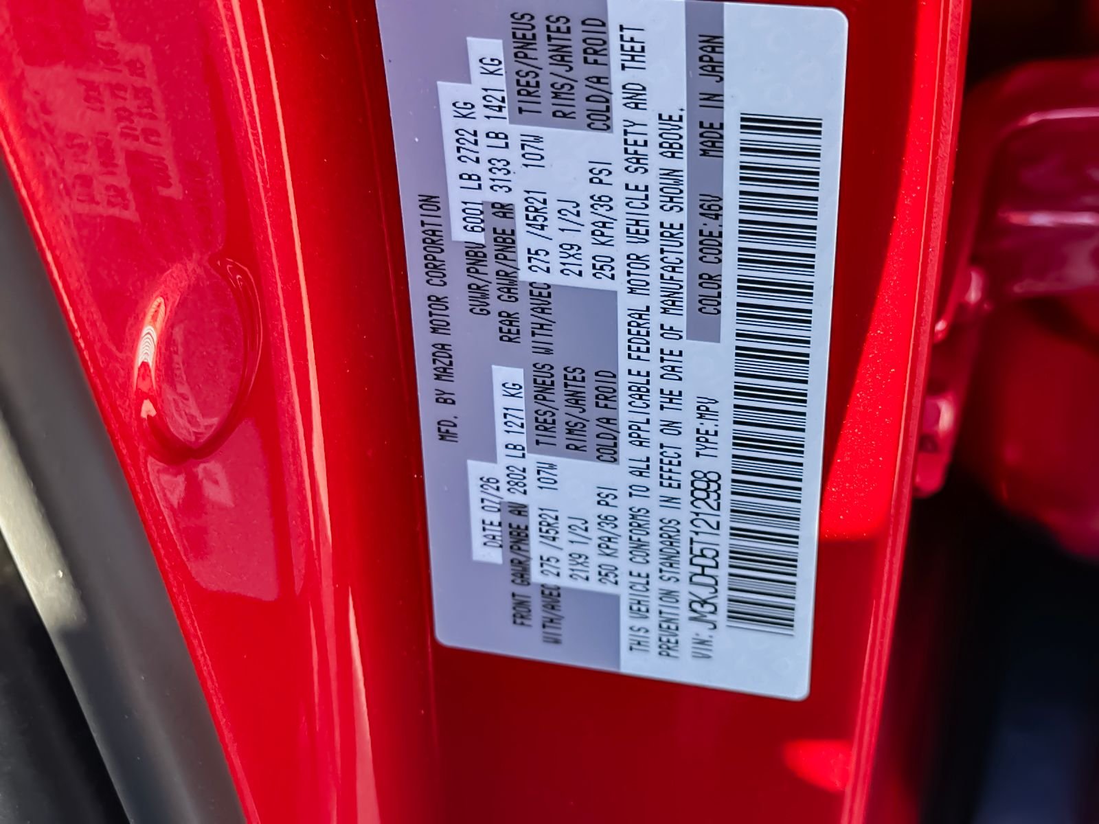New 2026 Soul Red Crystal Metallic Mazda 3.3 Turbo Premium AWD image 27