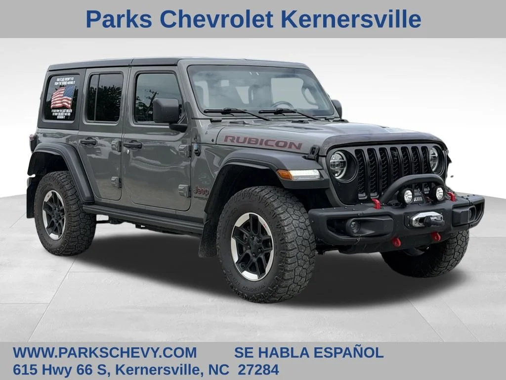 Used 2021 Gray Jeep Unlimited Rubicon image 1