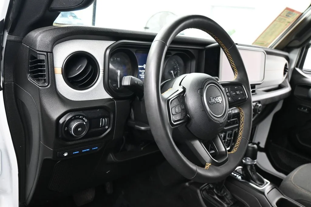 Used 2024 Bright White Clearcoat Jeep Sport S 4xe image 13