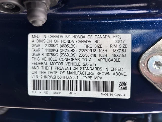 Used 2017 Obsidian Blue Pearl Honda EX image 16