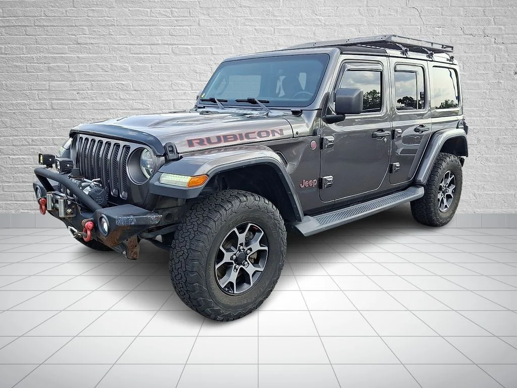 Used 2018 Granite Crystal Clearcoat Metallic Jeep Unlimited Rubicon image 1
